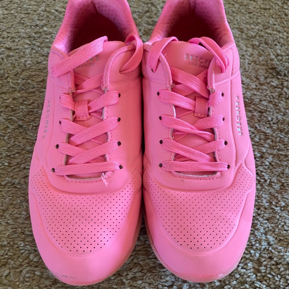 Skechers Women's Bubblegum Pink Lace-Up Athletic Sneakers